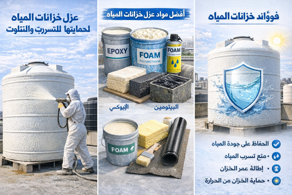 عزل خزانات المياة